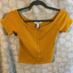 Forever 21 Mustard yellow crop top